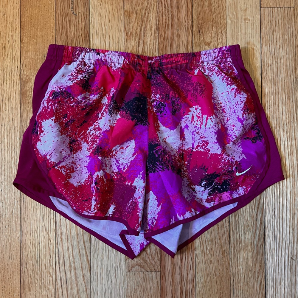 Nike Pink and Purple Sports athletic shorts. Girls size large